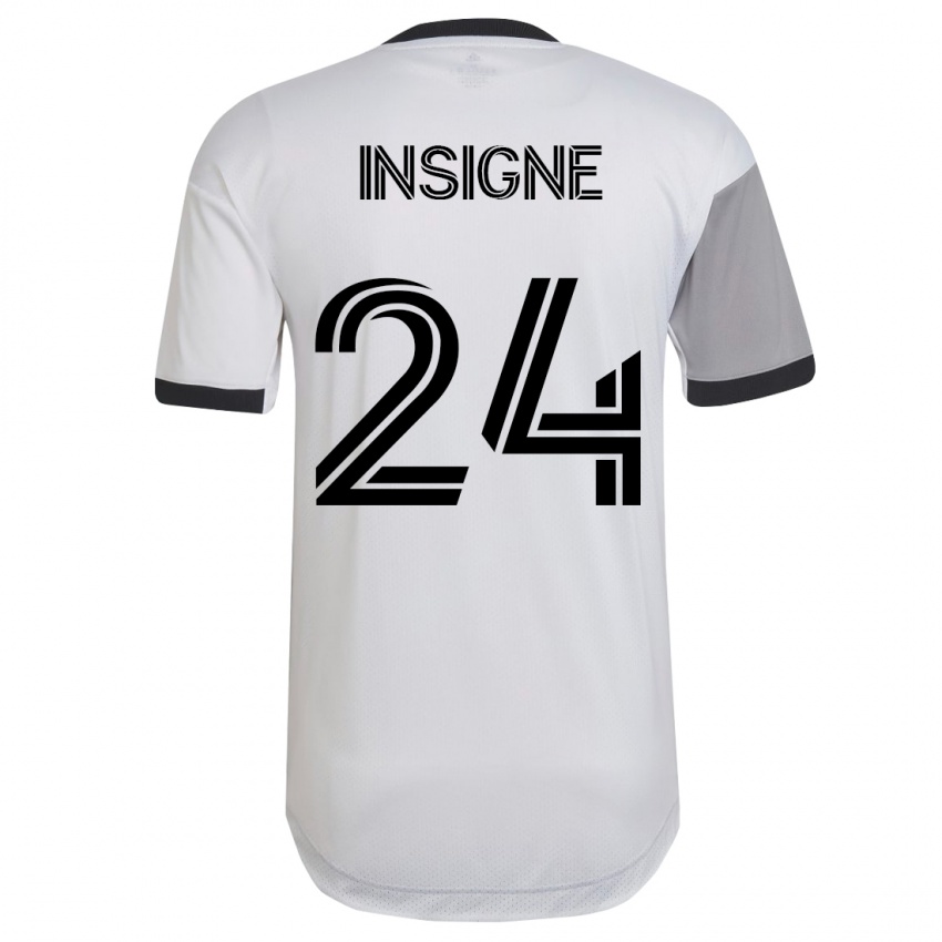 Kobiety Lorenzo Insigne #24 Biały Wyjazdowa Koszulka 2023/24 Koszulki Klubowe