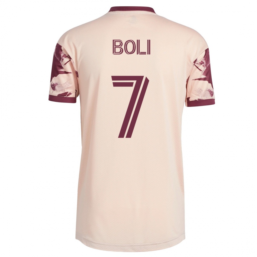 Kobiety Franck Boli #7 Białawy Wyjazdowa Koszulka 2023/24 Koszulki Klubowe