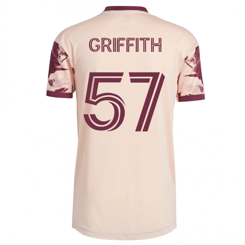 Kobiety Víctor Griffith #57 Białawy Wyjazdowa Koszulka 2023/24 Koszulki Klubowe