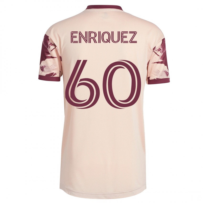 Kobiety Victor Enriquez #60 Białawy Wyjazdowa Koszulka 2023/24 Koszulki Klubowe