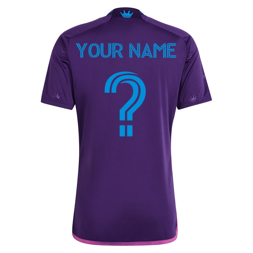 Kobiety Twoje Imię #0 Fioletowy Wyjazdowa Koszulka 2023/24 Koszulki Klubowe