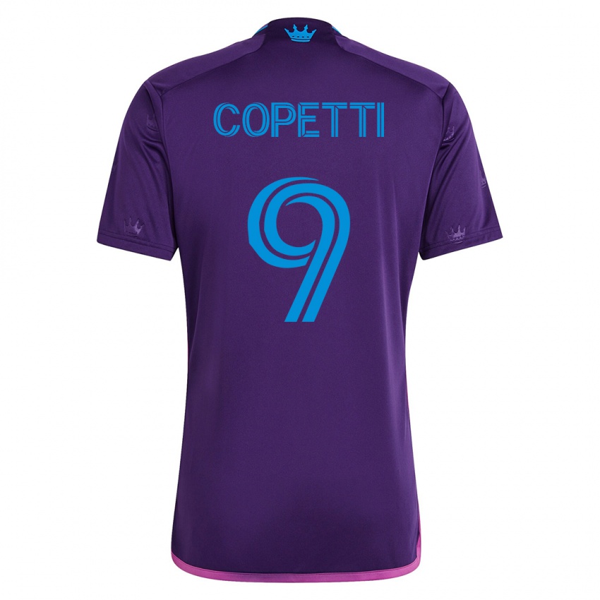 Kobiety Enzo Copetti #9 Fioletowy Wyjazdowa Koszulka 2023/24 Koszulki Klubowe