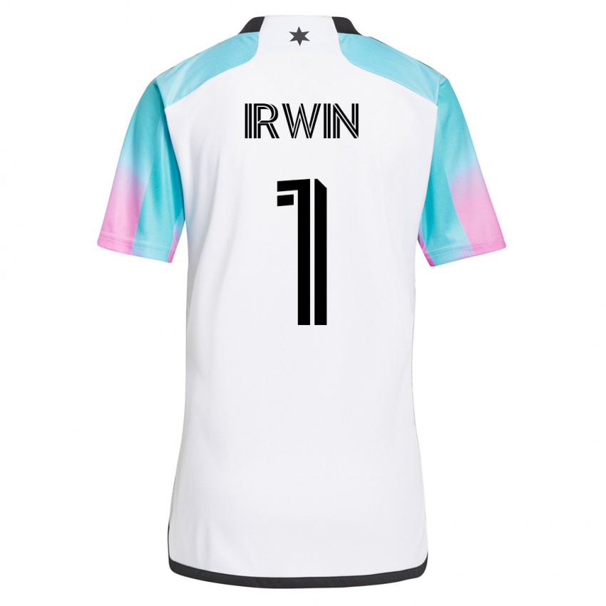 Kobiety Clint Irwin #1 Biały Wyjazdowa Koszulka 2023/24 Koszulki Klubowe