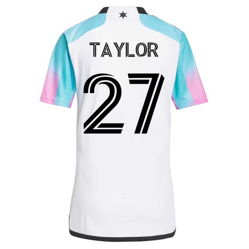 Kobiety D.j. Taylor #27 Biały Wyjazdowa Koszulka 2023/24 Koszulki Klubowe
