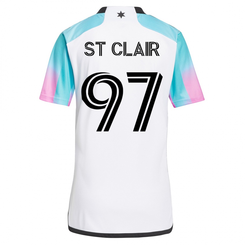 Kobiety Dayne St. Clair #97 Biały Wyjazdowa Koszulka 2023/24 Koszulki Klubowe
