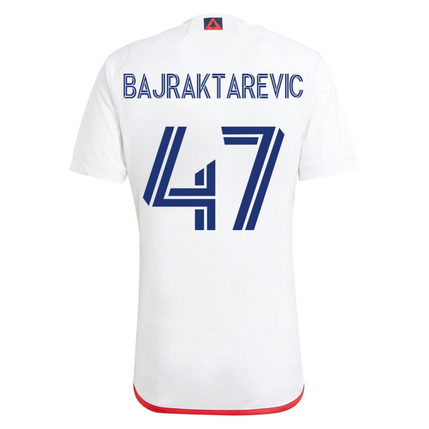 Kobiety Esmir Bajraktarevic #47 Biało - Czerwony Wyjazdowa Koszulka 2023/24 Koszulki Klubowe