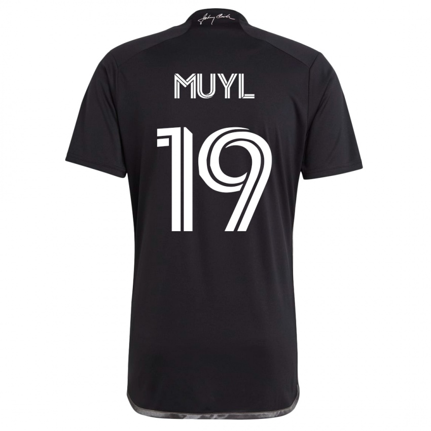 Kobiety Alex Muyl #19 Czarny Wyjazdowa Koszulka 2023/24 Koszulki Klubowe