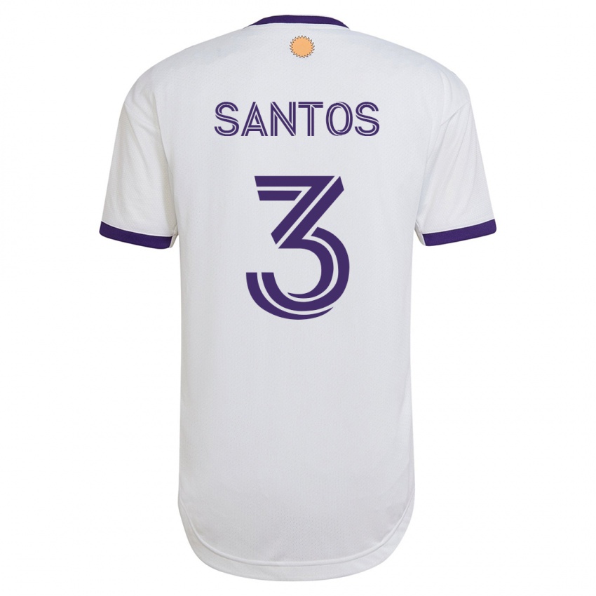Kobiety Rafael Santos #3 Biały Wyjazdowa Koszulka 2023/24 Koszulki Klubowe