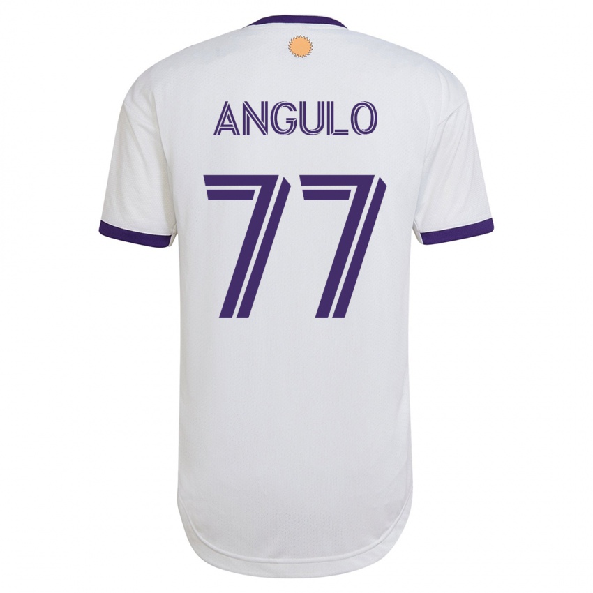 Kobiety Iván Angulo #77 Biały Wyjazdowa Koszulka 2023/24 Koszulki Klubowe