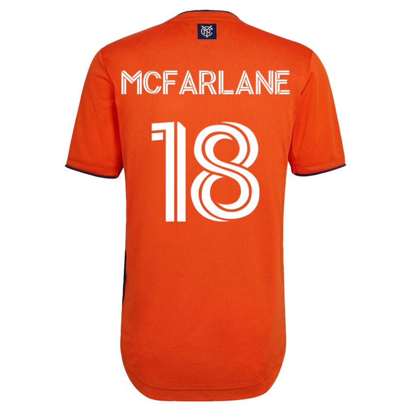 Kobiety Christian Mcfarlane #18 Czarny Wyjazdowa Koszulka 2023/24 Koszulki Klubowe