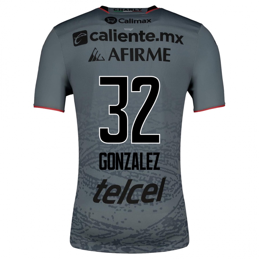 Kobiety Carlos Gonzalez #32 Szary Wyjazdowa Koszulka 2023/24 Koszulki Klubowe
