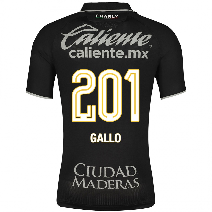 Kobiety Andrés Gallo #201 Czarny Wyjazdowa Koszulka 2023/24 Koszulki Klubowe
