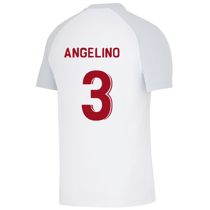 Kobiety Angelino #3 Biały Wyjazdowa Koszulka 2023/24 Koszulki Klubowe