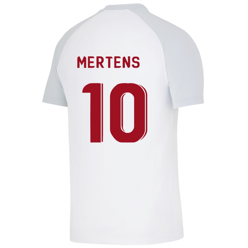 Kobiety Dries Mertens #10 Biały Wyjazdowa Koszulka 2023/24 Koszulki Klubowe