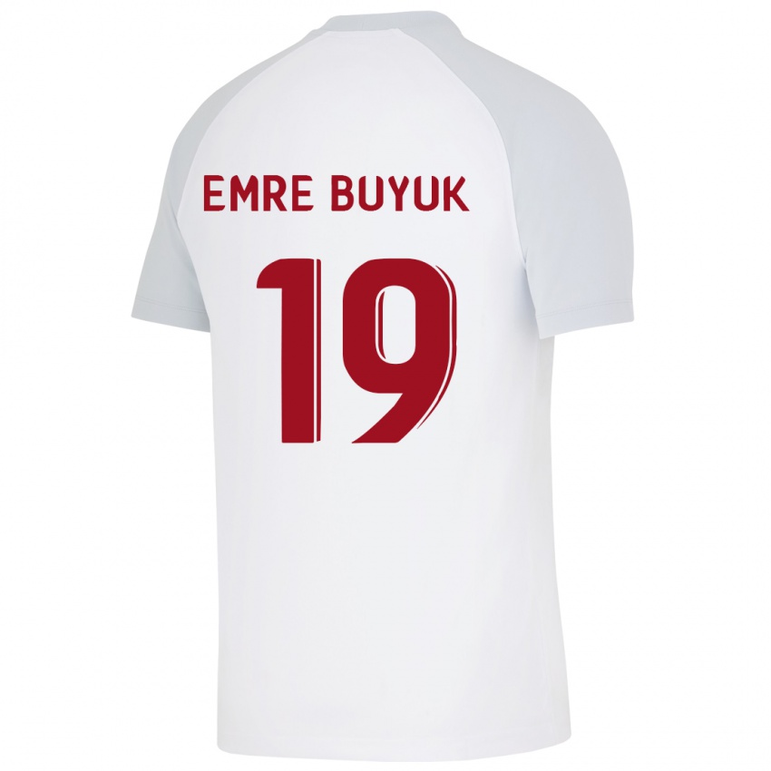 Kobiety Enes Emre Büyük #19 Biały Wyjazdowa Koszulka 2023/24 Koszulki Klubowe