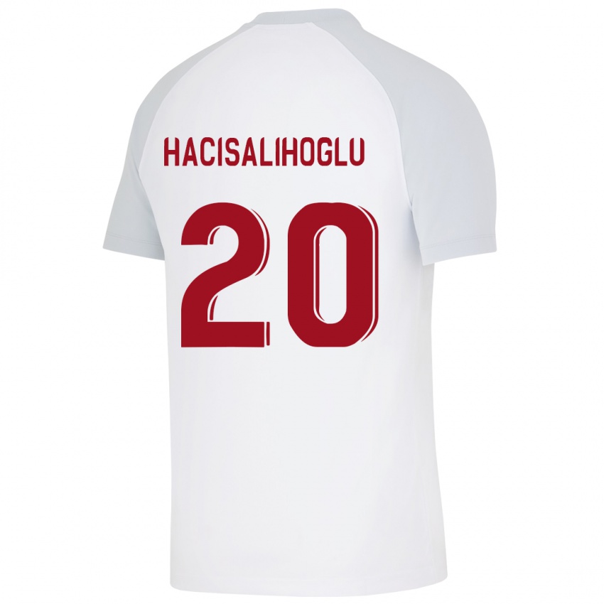 Kobiety Arda Hacisalihoglu #20 Biały Wyjazdowa Koszulka 2023/24 Koszulki Klubowe