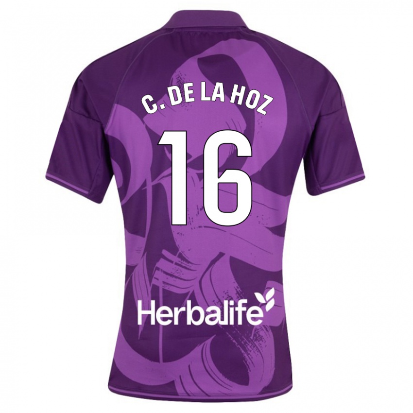 Kobiety César De La Hoz #16 Fioletowy Wyjazdowa Koszulka 2023/24 Koszulki Klubowe