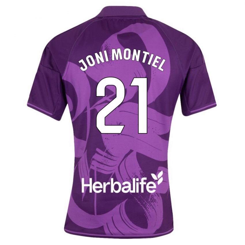 Kobiety Joni Montiel #21 Fioletowy Wyjazdowa Koszulka 2023/24 Koszulki Klubowe
