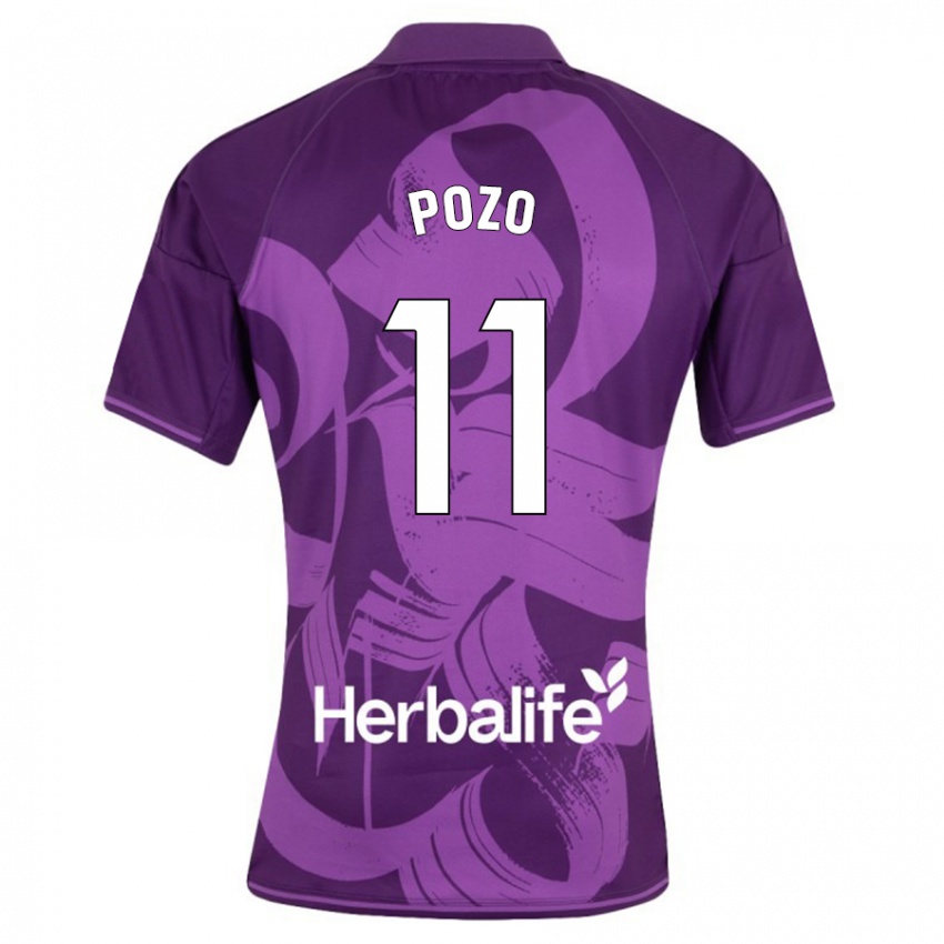 Kobiety Manuel Pozo #11 Fioletowy Wyjazdowa Koszulka 2023/24 Koszulki Klubowe