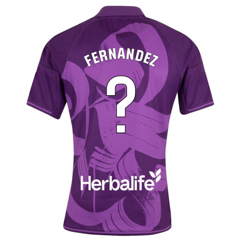 Kobiety Samu Fernández #0 Fioletowy Wyjazdowa Koszulka 2023/24 Koszulki Klubowe