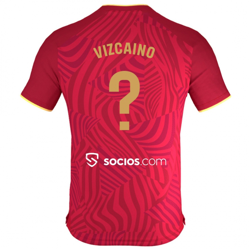 Kobiety Nacho Vizcaíno #0 Czerwony Wyjazdowa Koszulka 2023/24 Koszulki Klubowe