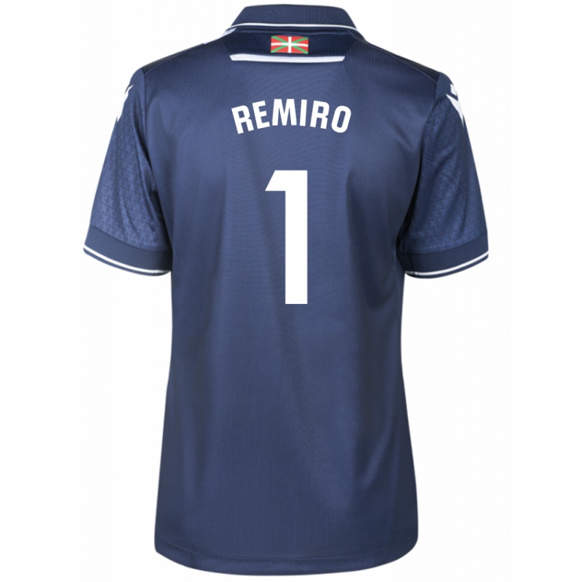 Kobiety Alex Remiro #1 Marynarka Wojenna Wyjazdowa Koszulka 2023/24 Koszulki Klubowe