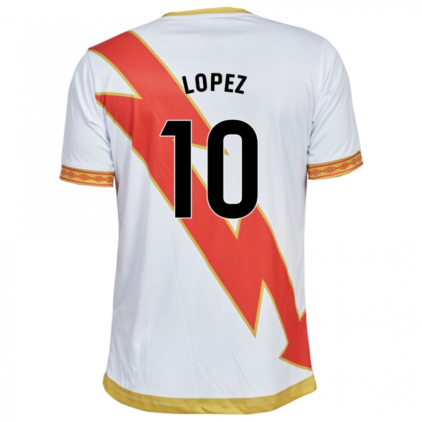 Dzieci Asier López #10 Biały Domowa Koszulka 2023/24 Koszulki Klubowe