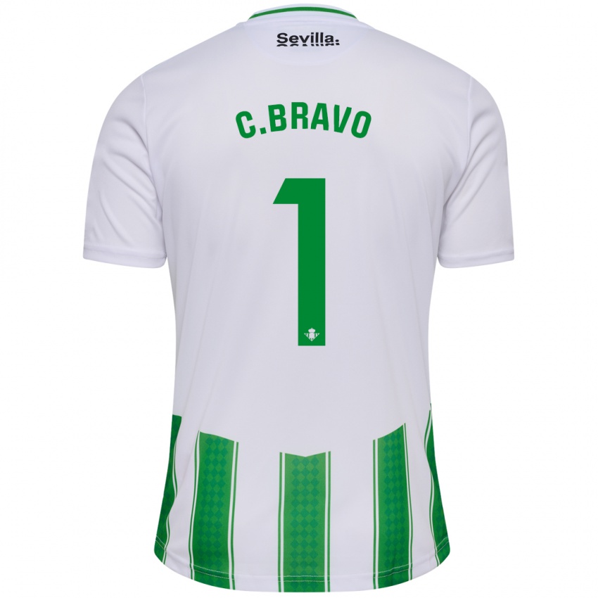 Dzieci Claudio Bravo #1 Biały Domowa Koszulka 2023/24 Koszulki Klubowe