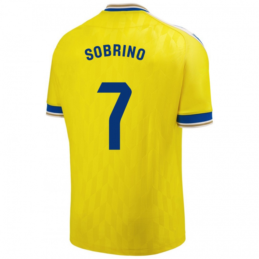 Dzieci Ruben Sobrino #7 Żółty Domowa Koszulka 2023/24 Koszulki Klubowe