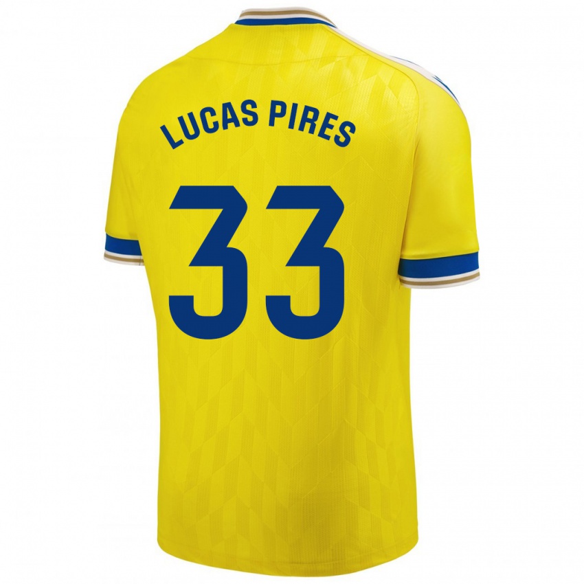 Dzieci Lucas Pires #33 Żółty Domowa Koszulka 2023/24 Koszulki Klubowe