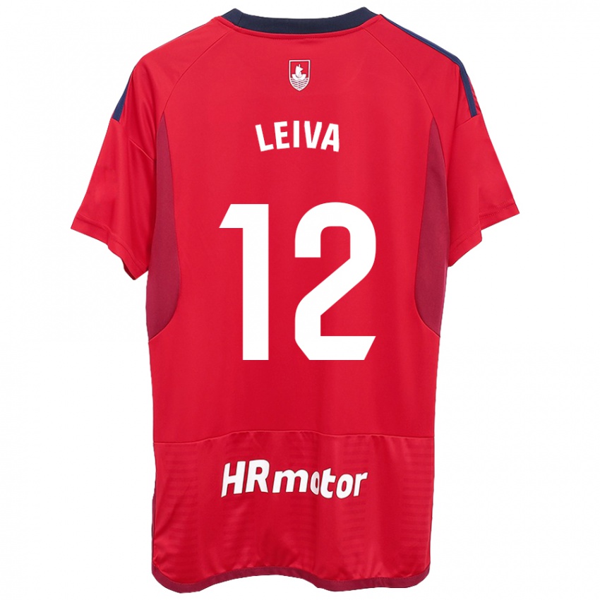 Dzieci Álvaro Leiva #12 Czerwony Domowa Koszulka 2023/24 Koszulki Klubowe