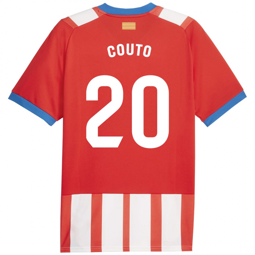 Dzieci Yan Couto #20 Czerwony Biały Domowa Koszulka 2023/24 Koszulki Klubowe