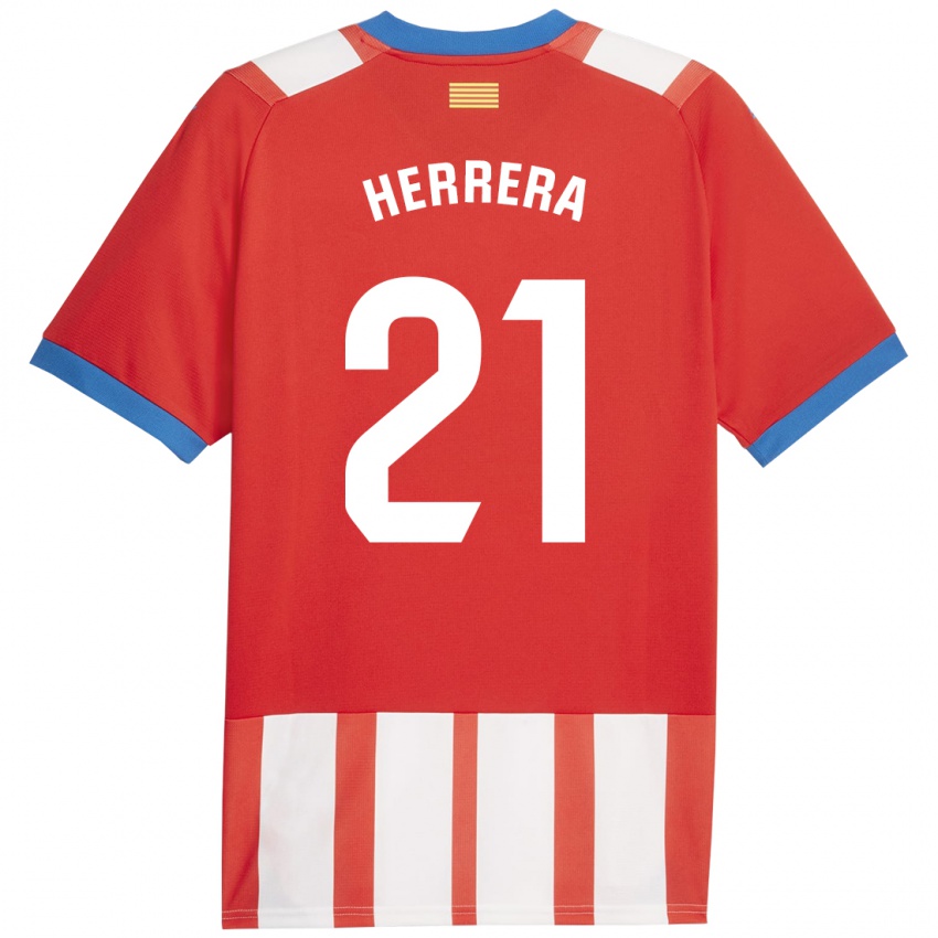 Dzieci Yangel Herrera #21 Czerwony Biały Domowa Koszulka 2023/24 Koszulki Klubowe