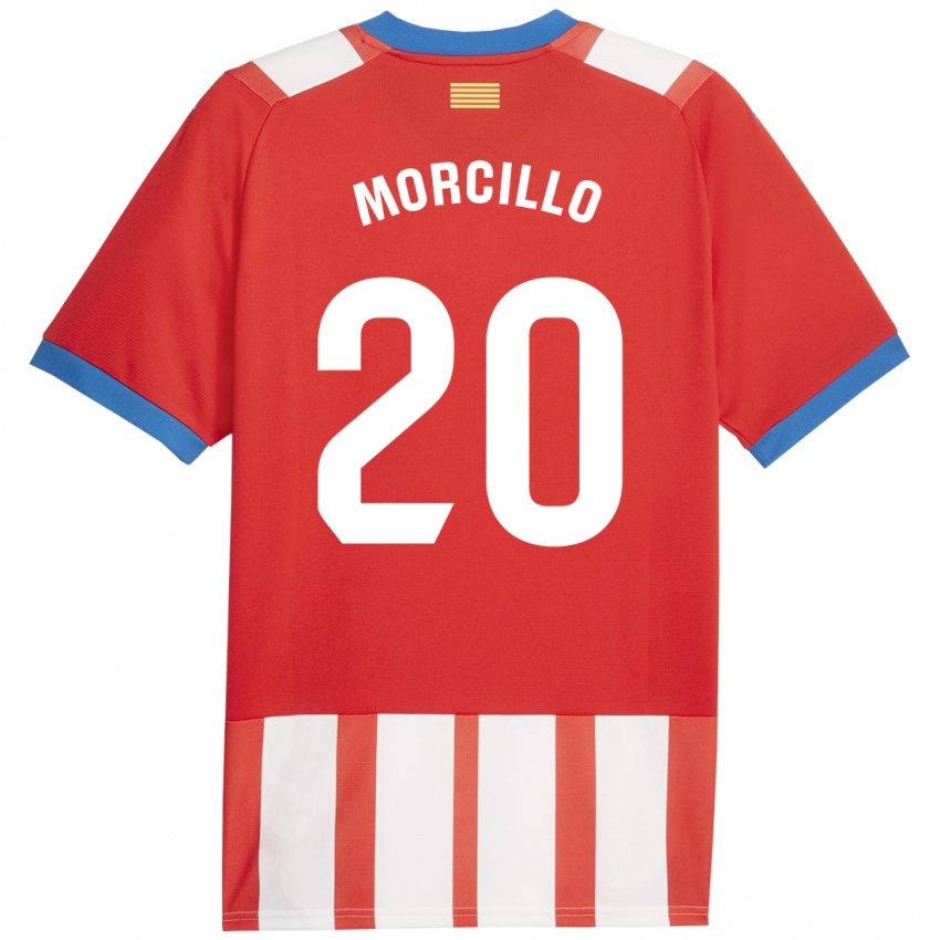 Dzieci Luis Morcillo #20 Czerwony Biały Domowa Koszulka 2023/24 Koszulki Klubowe