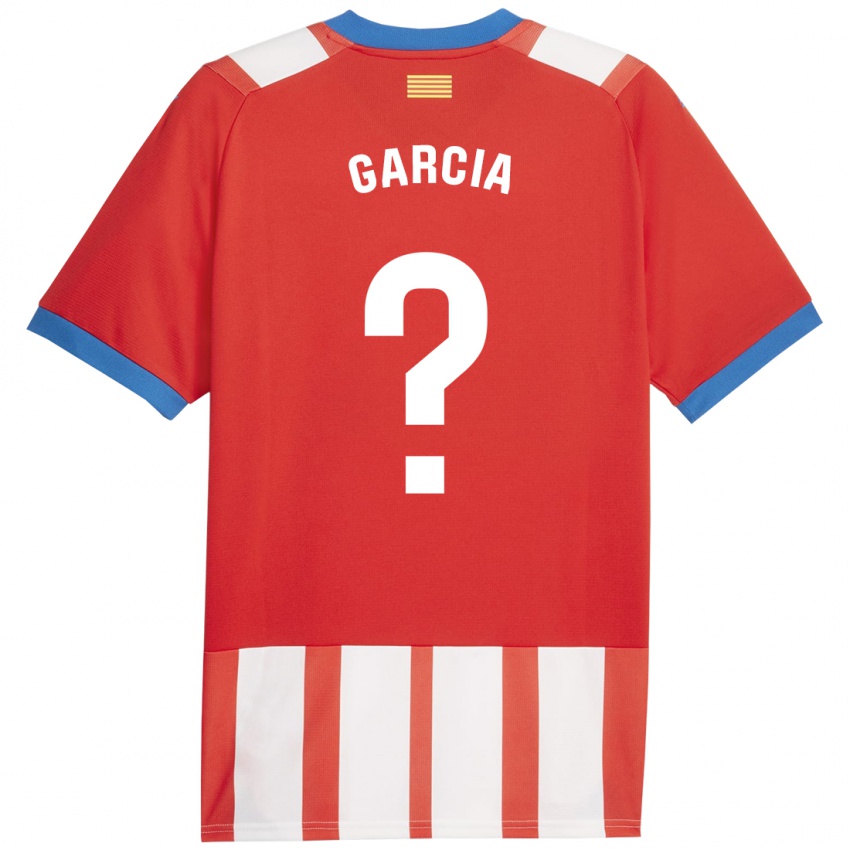 Dzieci Enric García #0 Czerwony Biały Domowa Koszulka 2023/24 Koszulki Klubowe