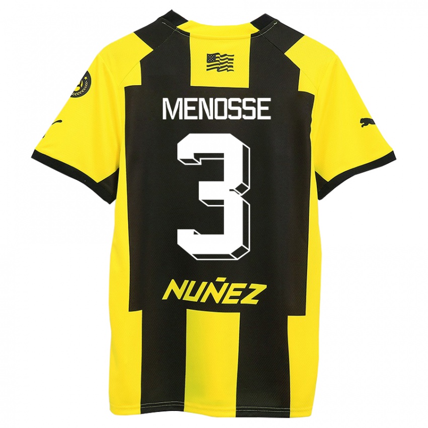 Dzieci Hernán Menosse #3 Żółty Czarny Domowa Koszulka 2023/24 Koszulki Klubowe