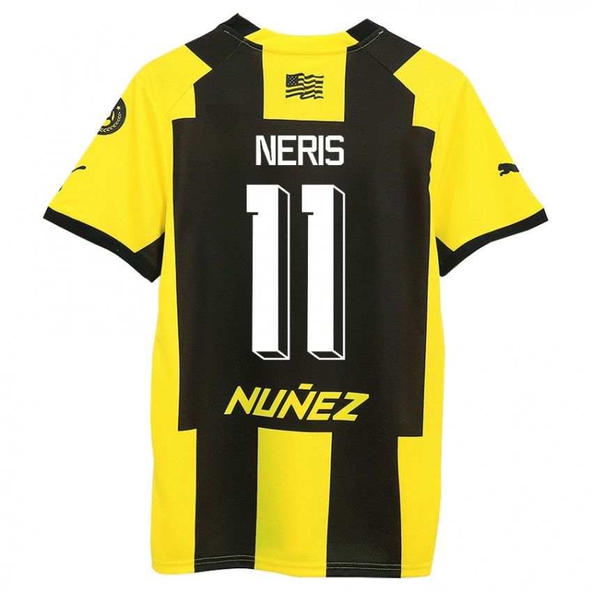 Dzieci José Neris #11 Żółty Czarny Domowa Koszulka 2023/24 Koszulki Klubowe