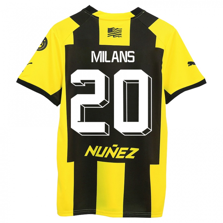 Dzieci Pedro Milans #20 Żółty Czarny Domowa Koszulka 2023/24 Koszulki Klubowe