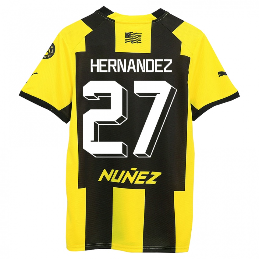 Dzieci Lucas Hernández #27 Żółty Czarny Domowa Koszulka 2023/24 Koszulki Klubowe