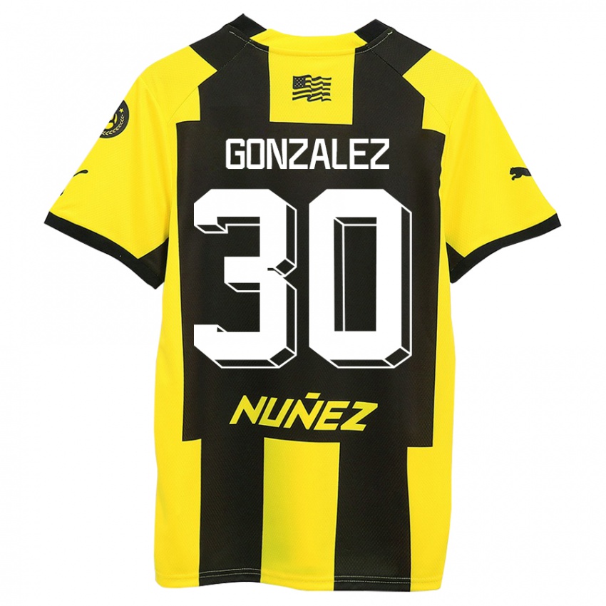 Dzieci Ángel González #30 Żółty Czarny Domowa Koszulka 2023/24 Koszulki Klubowe