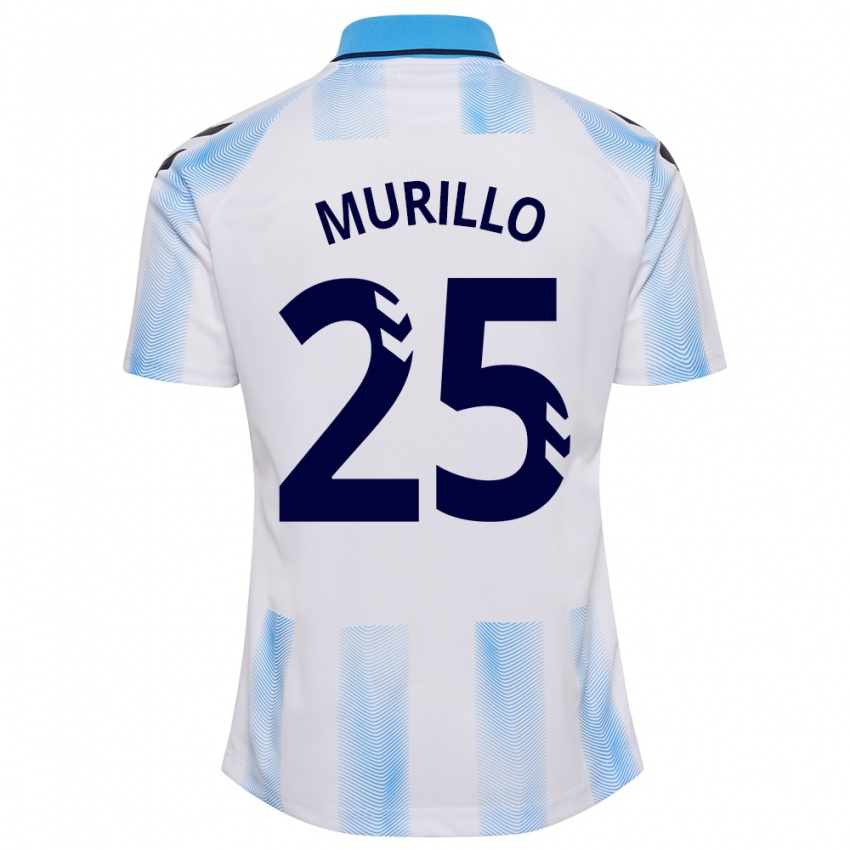 Dzieci Diego Murillo #25 Biało Niebieski Domowa Koszulka 2023/24 Koszulki Klubowe