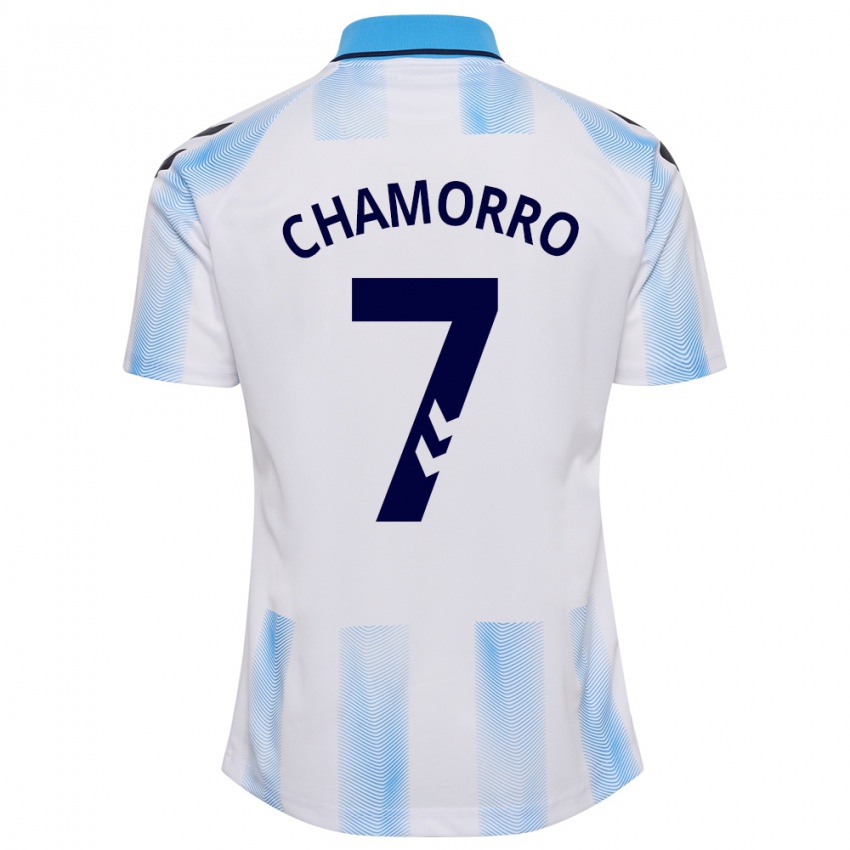 Dzieci Alexis Chamorro #7 Biało Niebieski Domowa Koszulka 2023/24 Koszulki Klubowe