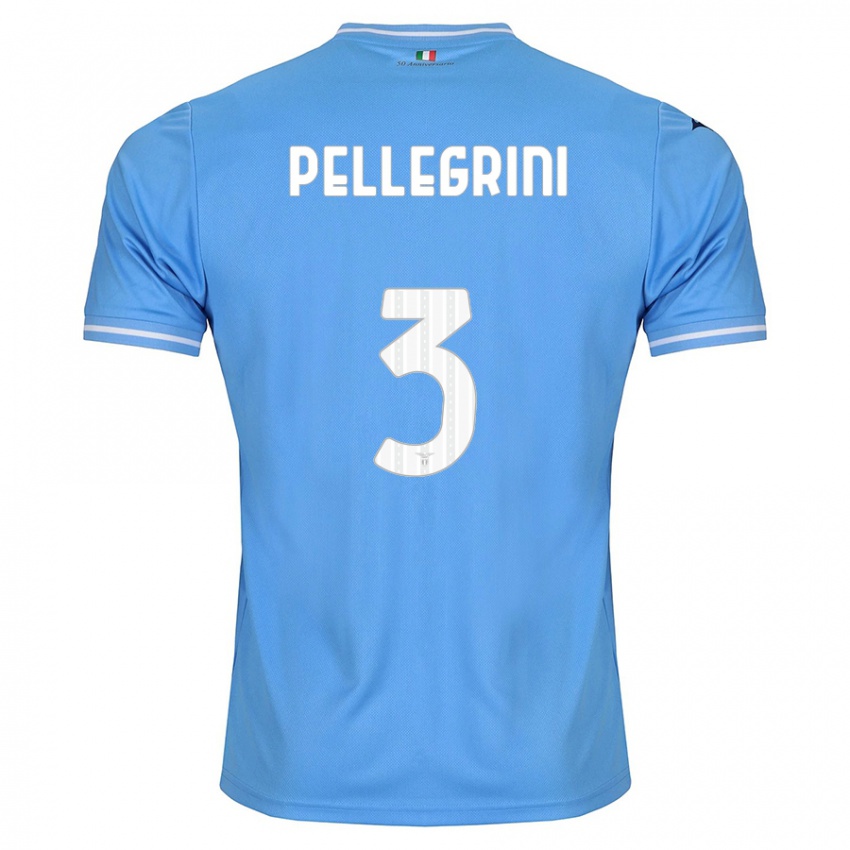 Dzieci Luca Pellegrini #3 Niebieski Domowa Koszulka 2023/24 Koszulki Klubowe