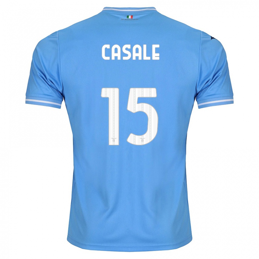 Dzieci Nicolò Casale #15 Niebieski Domowa Koszulka 2023/24 Koszulki Klubowe