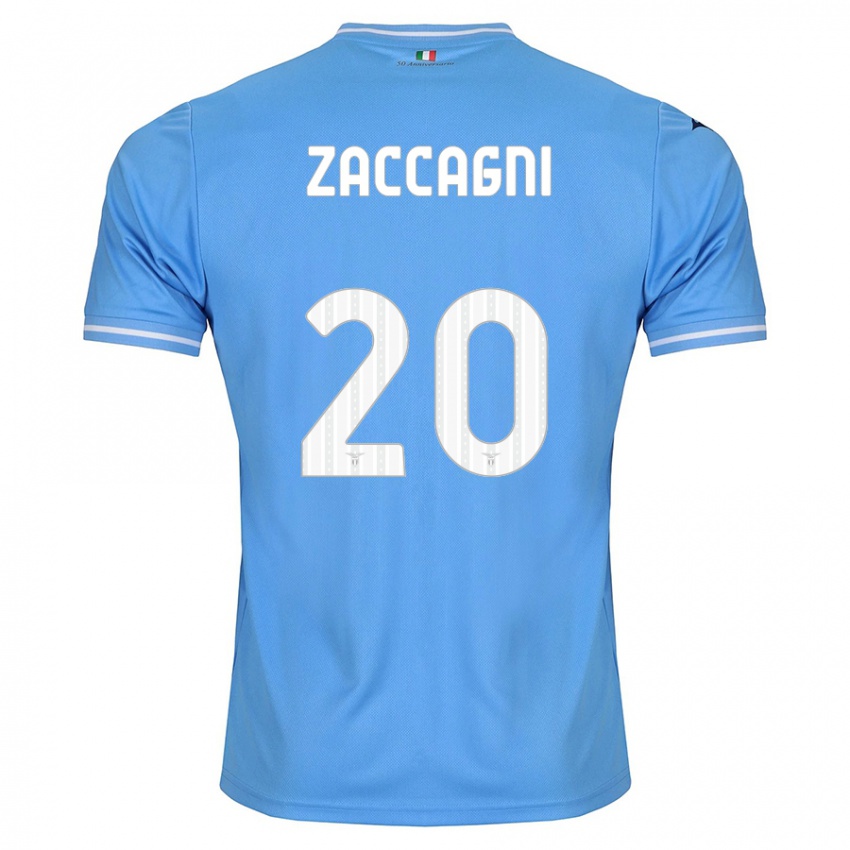 Dzieci Mattia Zaccagni #20 Niebieski Domowa Koszulka 2023/24 Koszulki Klubowe
