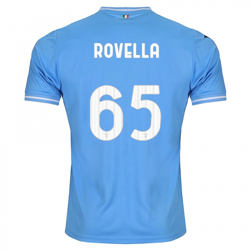 Dzieci Nicolo Rovella #65 Niebieski Domowa Koszulka 2023/24 Koszulki Klubowe