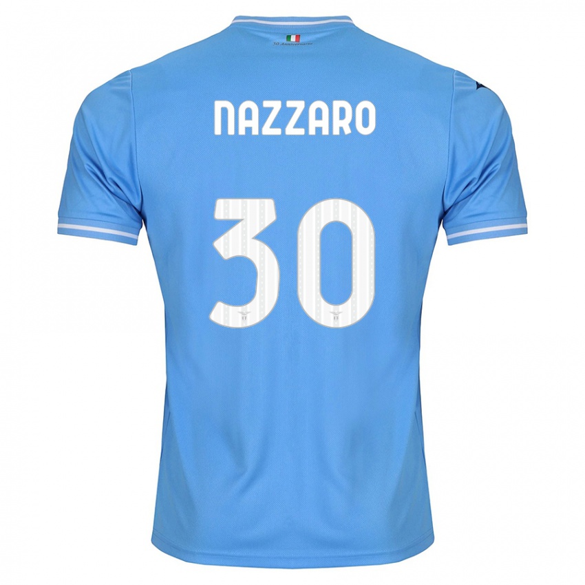 Dzieci Marco Nazzaro #30 Niebieski Domowa Koszulka 2023/24 Koszulki Klubowe