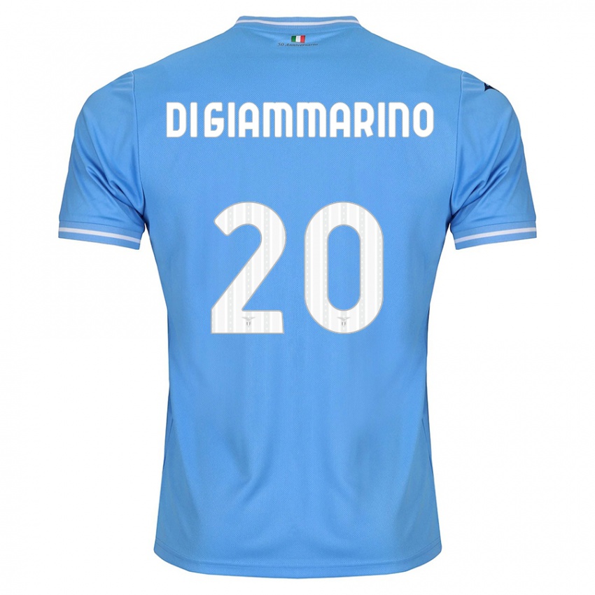 Dzieci Virginia Di Giammarino #20 Niebieski Domowa Koszulka 2023/24 Koszulki Klubowe