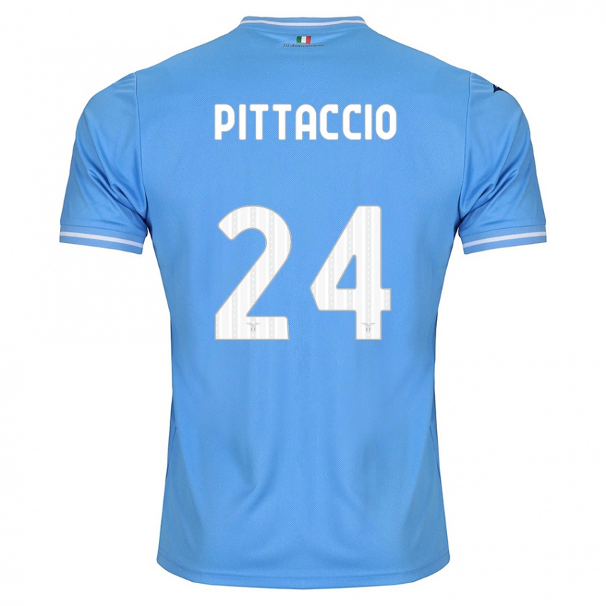 Dzieci Francesca Pittaccio #24 Niebieski Domowa Koszulka 2023/24 Koszulki Klubowe