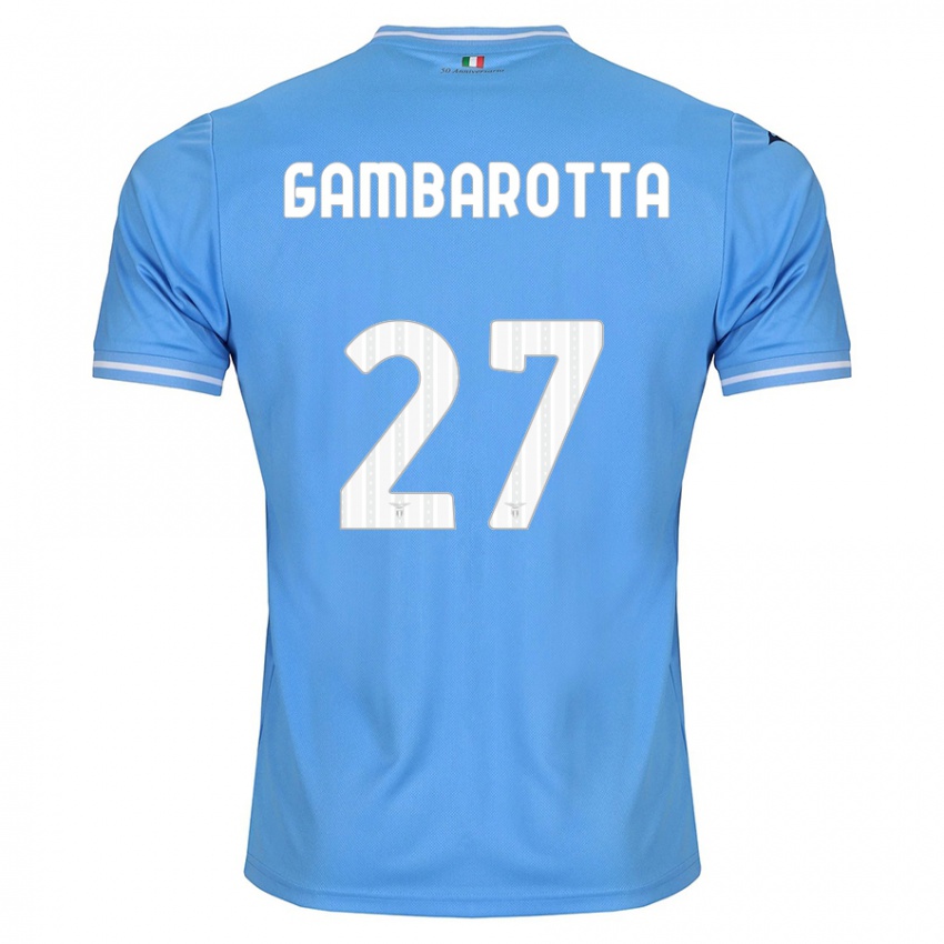 Dzieci Margot Gambarotta #27 Niebieski Domowa Koszulka 2023/24 Koszulki Klubowe
